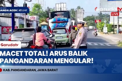 Pangandaran Macet Parah! Arus Balik Wisatawan Mengular, Polisi Terjunkan Personel Urai Kepadatan!