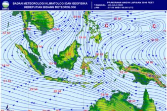 BMKG memperluas peringatan dini hujan lebat menjadi 13 provinsi pada 28 Juli 2026. Masyarakat diminta waspada banjir, longsor, angin kencang, dan bencana hidrometeorologi.