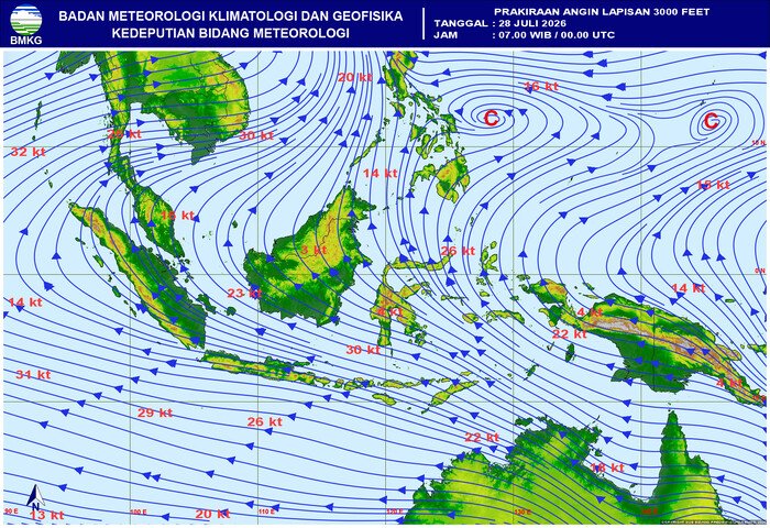 BMKG memperluas peringatan dini hujan lebat menjadi 13 provinsi pada 28 Juli 2026. Masyarakat diminta waspada banjir, longsor, angin kencang, dan bencana hidrometeorologi.