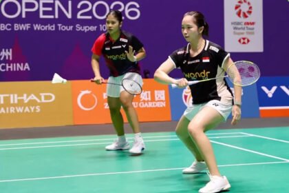 Rachel/Febi menunjukkan mental juara dengan bangkit dari ketertinggalan dan memastikan langkah ke perempat final China Open 2026.
