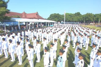 Presiden Prabowo Subianto memimpin pelantikan 1.204 Pamong Praja Muda IPDN Angkatan XXXIII Tahun 2026 di Kampus IPDN Jatinangor.