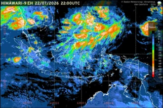 BMKG memprakirakan hujan ringan hingga hujan disertai petir