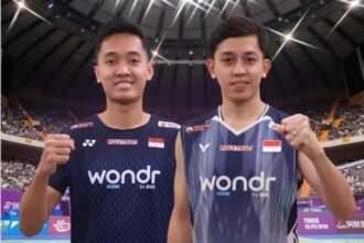 Indonesia mengawali Taipei Open 2026 dengan dominasi setelah sembilan wakil lolos, termasuk debut manis pasangan Muhammad Rian Ardianto/Daniel Edgar Marvino. (Foto: PBSI)