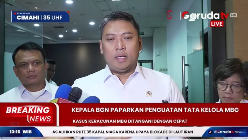 BGN Copot 137 Kepala SPPG, Sudaryono: Kasus Keracunan Jadi Kejadian Fatal