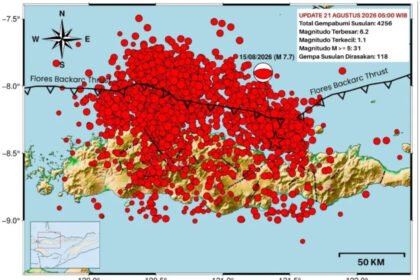 Ada 4.258 Gempa Susulan di Flores, BMKG Prediksi Guncangan Masih Terjadi Hingga se-Bulan Ke Depan