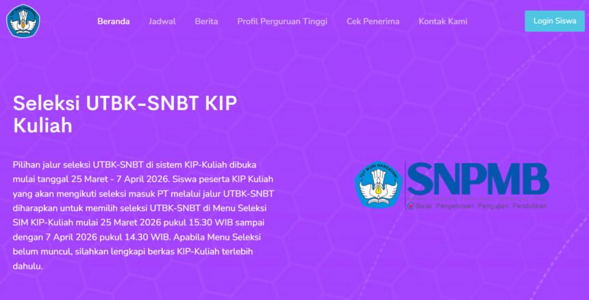 Cara Mengetahui Status KIP Kuliah 2026 (Foto: Website KIP Kuliah Kemendiktisaintek)