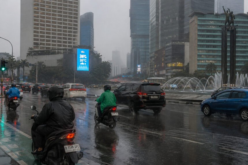 Jakarta Kembali Diguyur Hujan, Pramono Ungkap Ada Operasi Modifikasi Cuaca (Ilustrasi: AI)