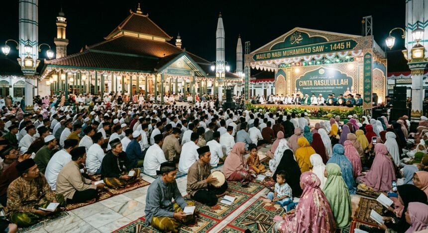 Dari Timur Tengah hingga Indonesia, Jejak Panjang Tradisi Maulid Nabi (Foto:AI)