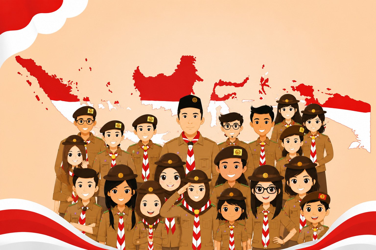 Peristiwa 14 Agustus: Dari Kekalahan Jepang hingga Hari Pramuka di Indonesia 3 Hari Pramuka Indonesia (Foto: ChatGPT AI/GarudaTV)