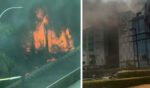 Asap Pekat Membubung Dekat RS PIK Akibat Bedeng Proyek di Penjaringan Terbakar