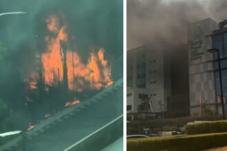 Asap Pekat Membubung Dekat RS PIK Akibat Bedeng Proyek di Penjaringan Terbakar