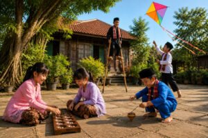 Pameran MAEN! di Museum Betawi Setu Babakan menghadirkan permainan tradisional Betawi seperti congklak, gasing, layangan, dan engrang hingga akhir Desember 2026.