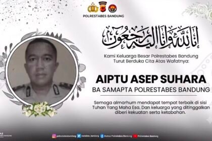 Aiptu Asep Suhara Tewas dalam Kecelakaan Tabrak Lari di Bandung (Foto: IG/polrestabesbandung)