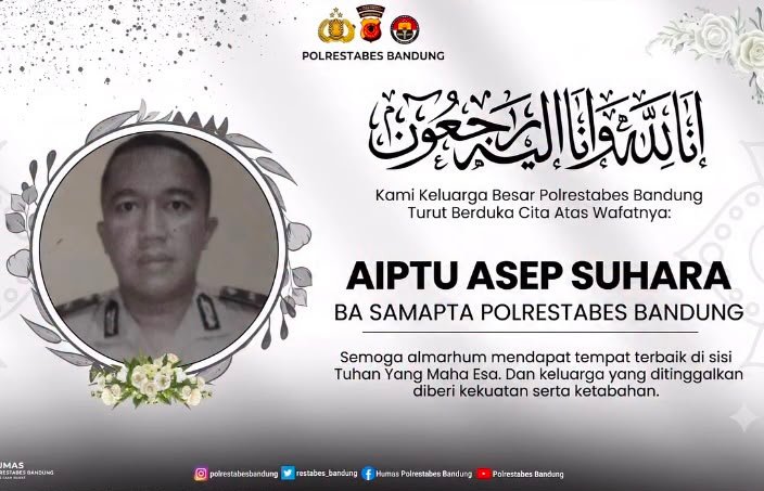 Aiptu Asep Suhara Tewas dalam Kecelakaan Tabrak Lari di Bandung (Foto: IG/polrestabesbandung)