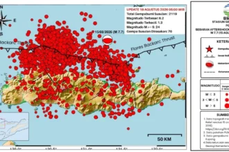 BMKG Catat 4.258 Gempa Susulan di NTT, Aktivitas Diprediksi Berlangsung hingga 4 Minggu (Foto: bmkg.go.id)