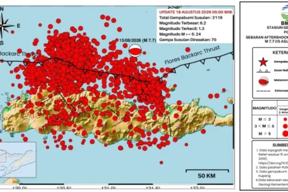 BMKG Catat 4.258 Gempa Susulan di NTT, Aktivitas Diprediksi Berlangsung hingga 4 Minggu (Foto: bmkg.go.id)
