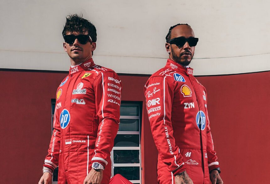 Ferrari Rilis Baju Balap Spesial Hamilton dan Leclerc Berornamen 7 Bintang Schumacher di Monza