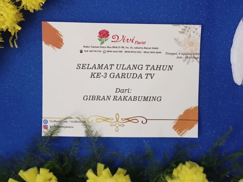 HUT ke-3 Garuda TV, Wapres Gibran Sampaikan Ucapan Spesial 2 HUT ke-3 Garuda TV, Wapres Gibran Sampaikan Ucapan Spesial