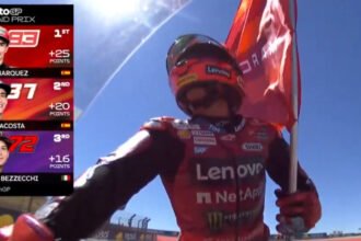 Duel Sengit dengan Bezzecchi dan Nyaris Senggolan, Marc Marquez Juara lagi di MotoGP Aragon