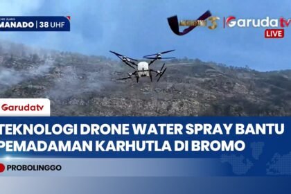 BPBD Jatim Kerahkan Drone Water Spray Padamkan Kebakaran Bromo