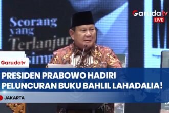 Presiden Prabowo Hadiri Peluncuran Buku Setengah Abad Bahlil Lahadalia di Djakarta Theatre