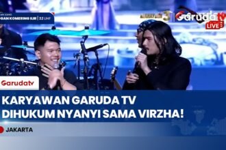 Momen Lucu Virzha Dewa 19 "Hukum" Karyawan Garuda TV Nyanyi Separuh Nafas di Panggung