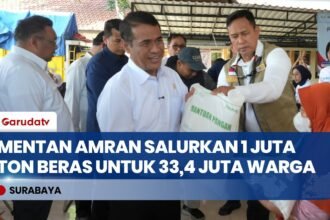 Mentan Amran Salurkan Bantuan Beras, 5,6 Juta Warga Jatim Jadi Penerima