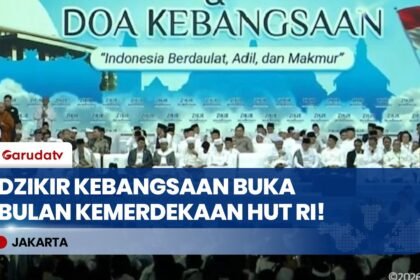 Awali Bulan Kemerdekaan HUT Ke-81 RI, 100 Ribu Jemaah Hadiri Dzikir & Doa Kebangsaan di Monas!