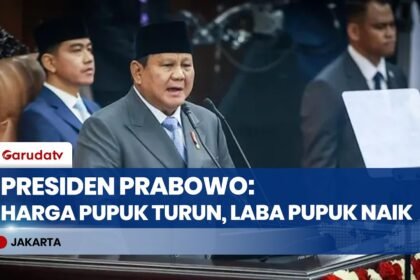 Pidato Kenegaraan 2026: Presiden Prabowo Beberkan Capaian Turunkan Harga Pupuk & Keuntungan BUMN