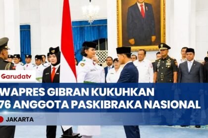 Wapres Gibran Resmi Pengukuhan 76 Anggota Paskibraka 2026 di Istana Negara