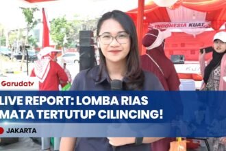 Live Report: Keriuhan Lomba Rias Wajah Mata Tertutup Sambut HUT ke-81 RI di Cilincing
