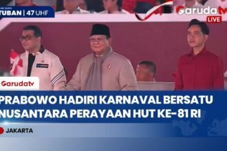 Malam Kesenian Rakyat HUT Ke-81 RI Meriah, Prabowo Hadiri Karnaval di Monas