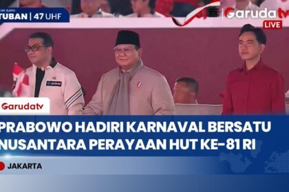 Malam Kesenian Rakyat HUT Ke-81 RI Meriah, Prabowo Hadiri Karnaval di Monas
