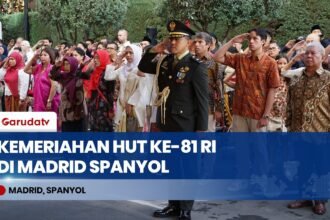 Semarak HUT ke-81 RI di Madrid Spanyol: Upacara Bendera, Jalan Sehat Merah Putih & Lomba