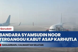 Kabut Asap Karhutla Ganggu 12 Penerbangan di Bandara Syamsudin Noor Banjarbaru