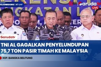Gagal Selundupkan 75,7 Ton Pasir Timah ke Malaysia, TNI AL Selamatkan Uang Negara Rp76 M
