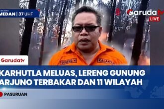 Lereng Gunung Arjuno Terbakar Hingga Water Bombing Batal, Jalur Pendakian Tretes Resmi Ditutup