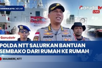 Door to Door, Polda NTT Salurkan 10 Ton Bantuan Pokok untuk Korban Gempa Pulau Palue