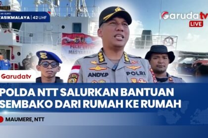 Door to Door, Polda NTT Salurkan 10 Ton Bantuan Pokok untuk Korban Gempa Pulau Palue