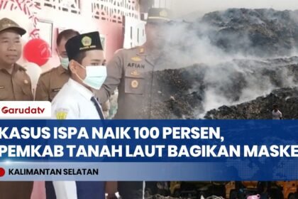 Kasus ISPA Naik 100 % Akibat Karhutla, Pemkab Tanah Laut Bagikan Masker untuk Siswa dan Warga