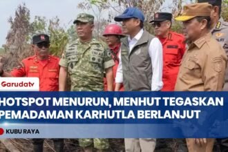 Jalankan Arahan Presiden Prabowo, Menhut Turun Langsung Pantau Karhutla di Kubu Raya