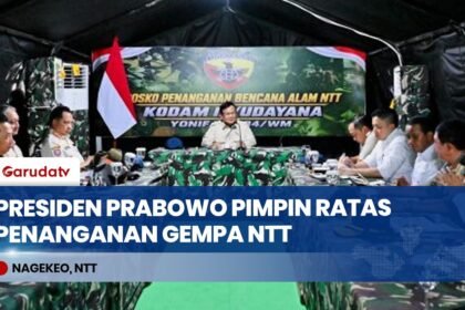 Presiden Prabowo Pimpin Rapat Terbatas Penanganan Pasca-Gempa Bumi di Nagekeo NTT