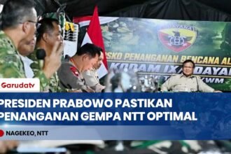 Presiden Prabowo Tinjau Penanganan Dampak Gempa Bumi di Nagekeo NTT