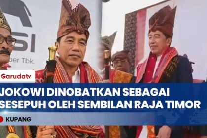 Jokowi Dianugerahi Gelar Kehormatan dalam Prosesi Adat Timor