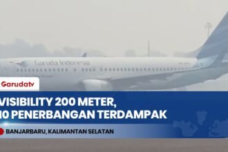 Visibility Turun 200 Meter, 10 Penerbangan Terdampak Kabut Asap di Bandara Syamsudin Noor