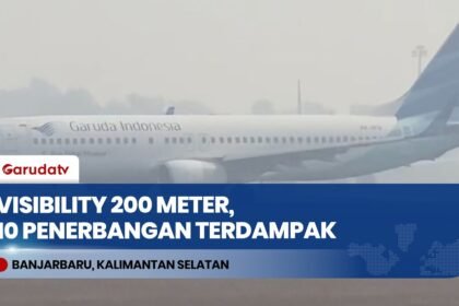 Visibility Turun 200 Meter, 10 Penerbangan Terdampak Kabut Asap di Bandara Syamsudin Noor