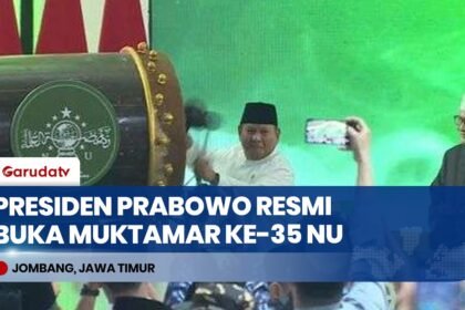 Resmi Buka Muktamar ke-35 NU, Presiden Prabowo Sebut Cita-Cita Pendiri NU Soal Kemakmuran