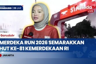 Jelang Flag Off, Ribuan Peserta Memadati Event Lari Merdeka Run 2026 di Jakarta