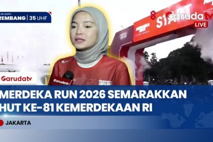 Jelang Flag Off, Ribuan Peserta Memadati Event Lari Merdeka Run 2026 di Jakarta