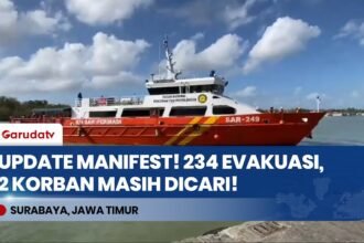 UPDATE Manifest KMP Mutiara Sentosa 2: Total 236 Penumpang, 234 Dievakuasi & 2 Masih Dicari